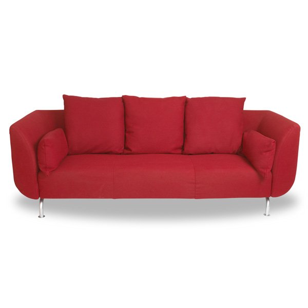 Contemporary Quilted Cherry Sofa