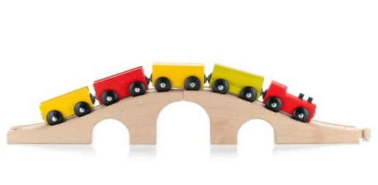 Miniature Coloured Wooden Train Set