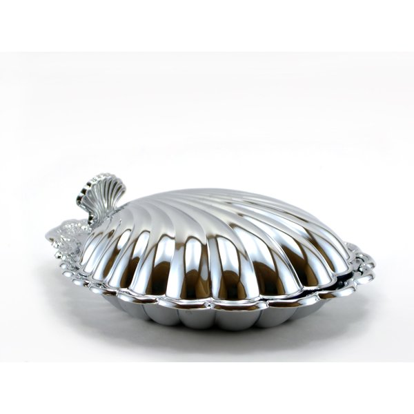 Stainless Steel Oyster Butter Dish