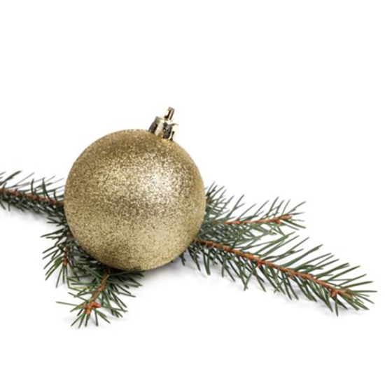 Gold Glitter Baubel