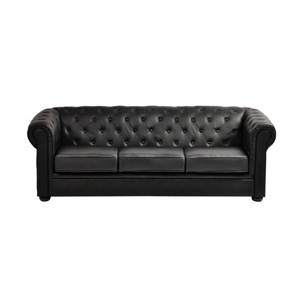 Black Leather Sofa