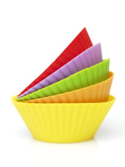 Set of 5 Silicon Muffin Cases